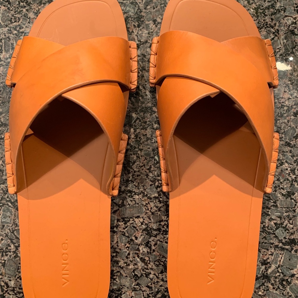 Vince Womens Nico Open Toe Casual Slide Sandals